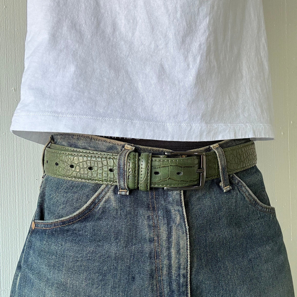 Green Crocodile Belt