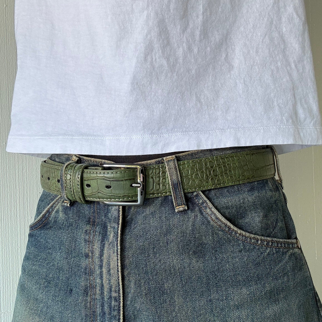 Green Crocodile Belt