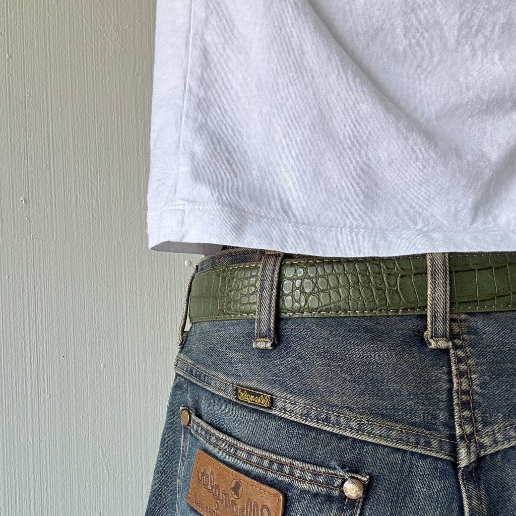 Green Crocodile Belt