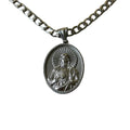 0626 - Silver Jesus Pendant Cuban Chain