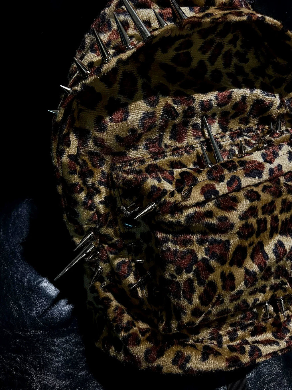 Pierced Leopard Backpack