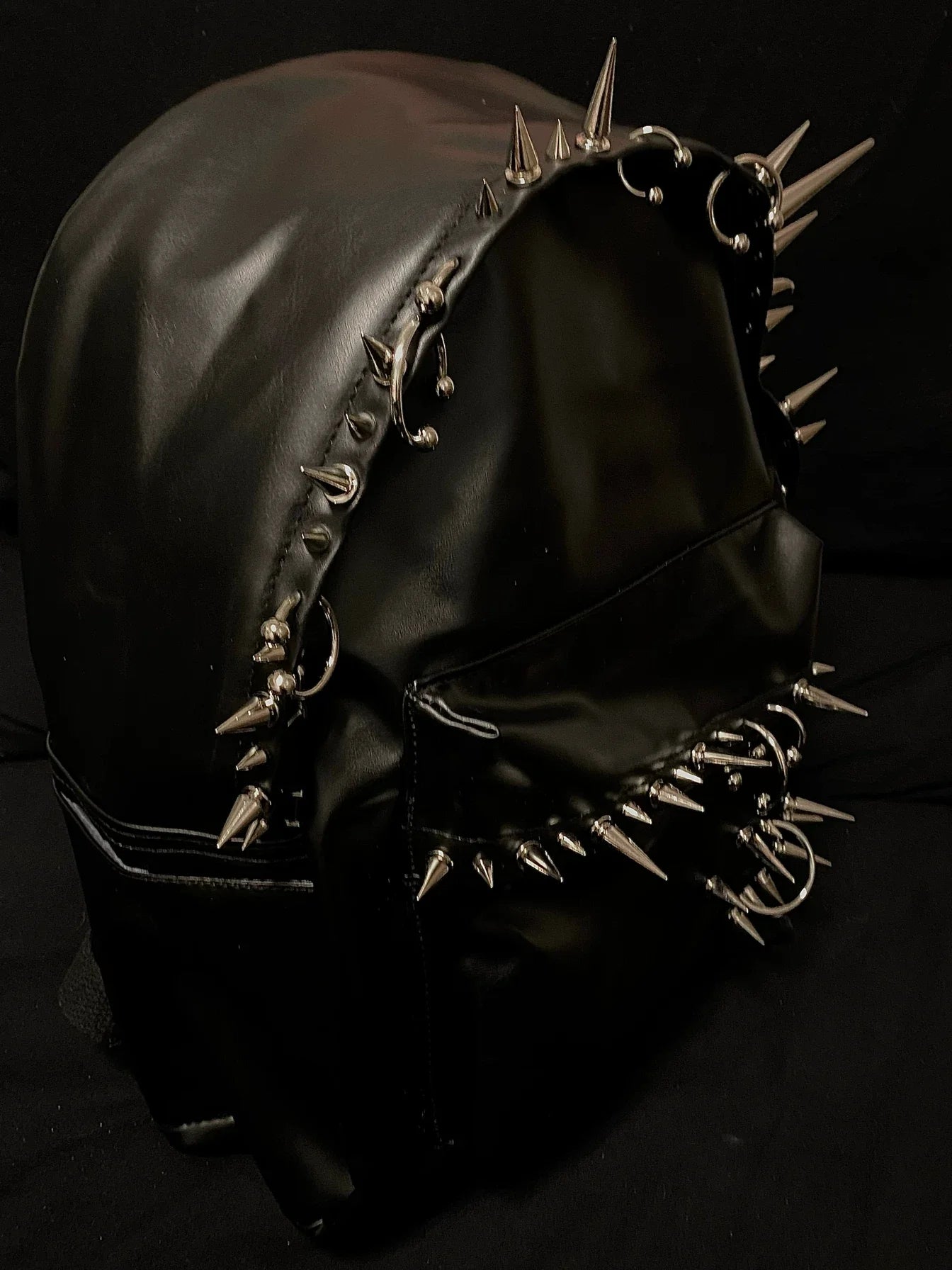 Pierced Leather Backpack