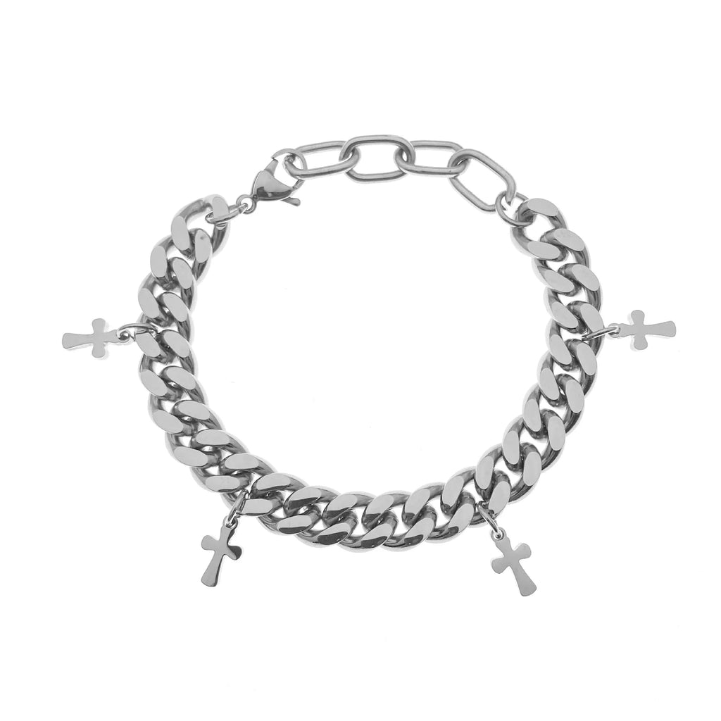 Mini Cross Cuban Chain Bracelet