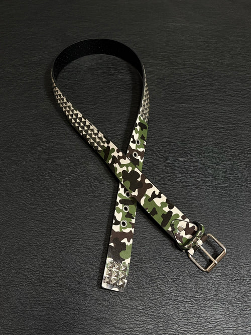 Camo Pyramid Studded Belt