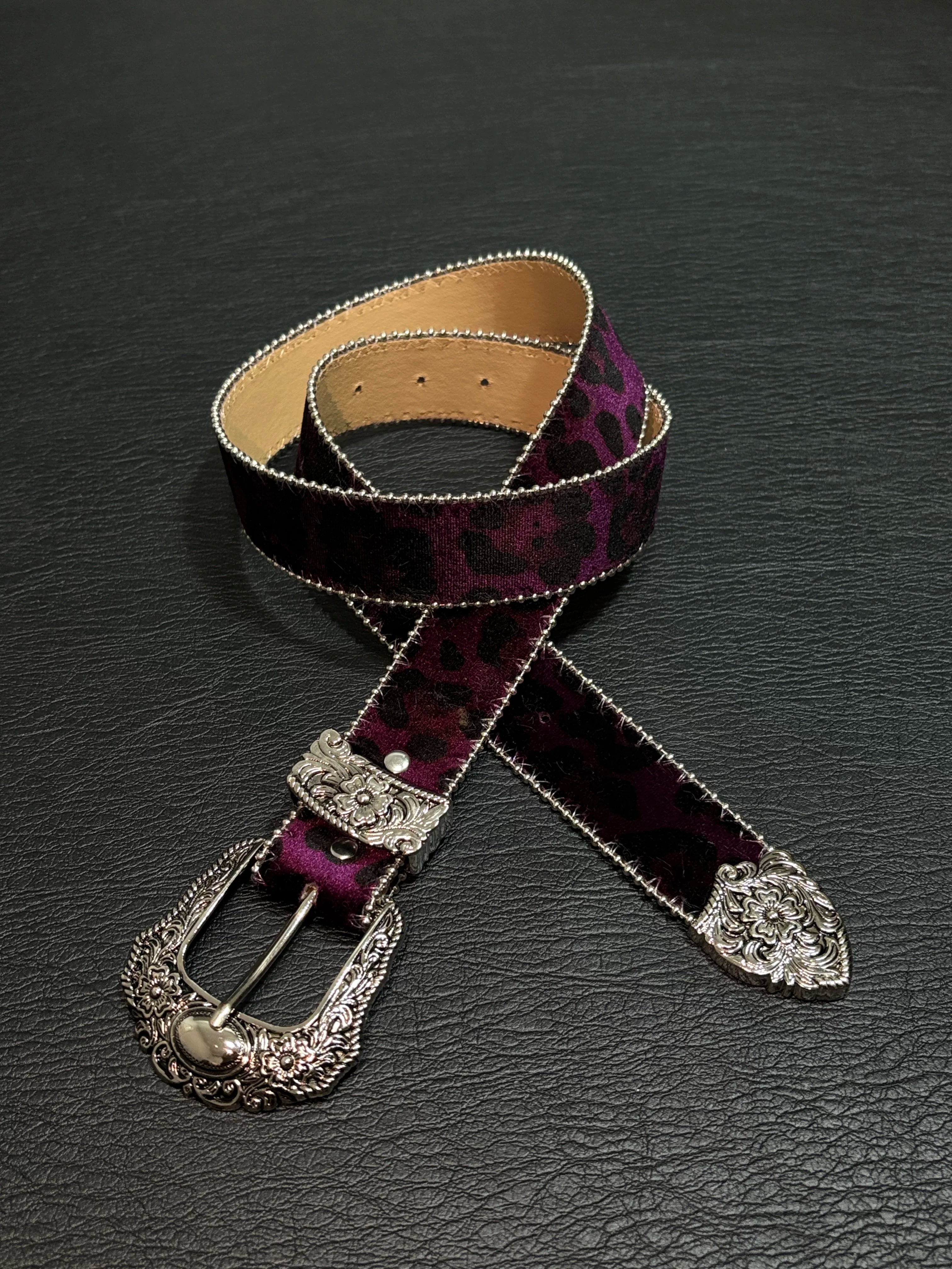 Velvet Luxe Leopard Belt