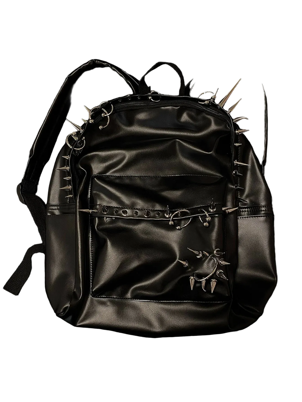 Pierced Leather Backpack