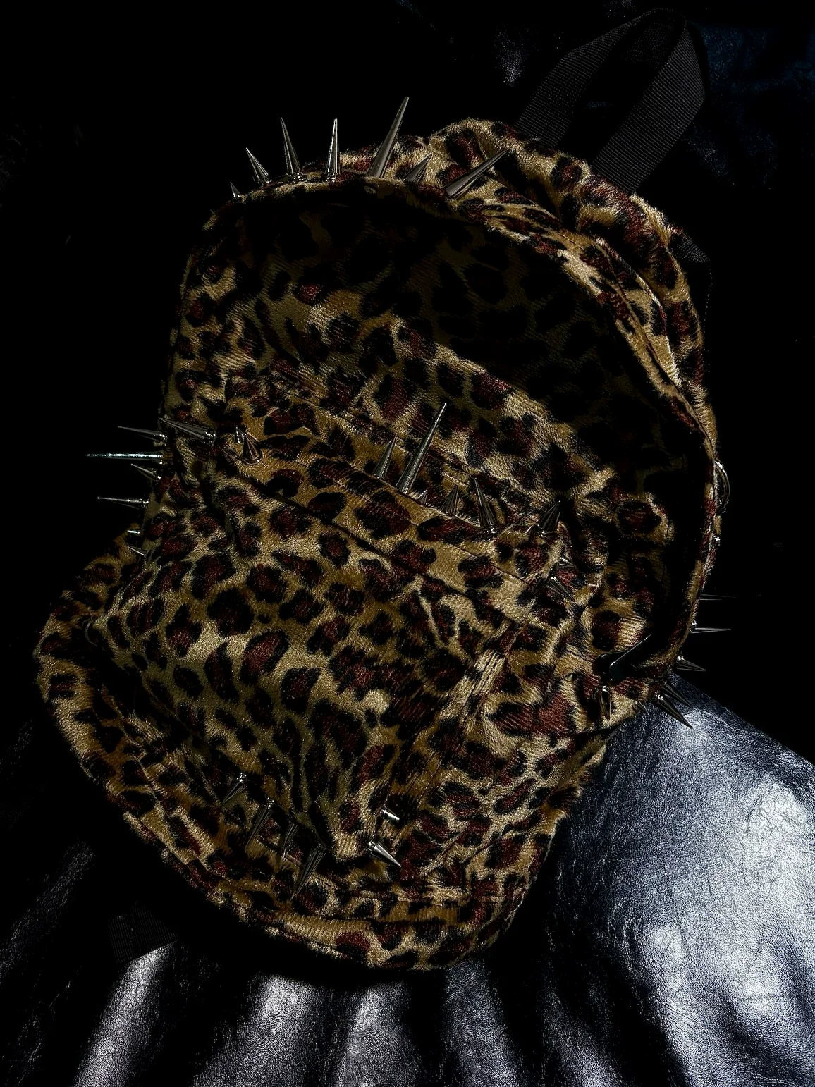 Pierced Leopard Backpack