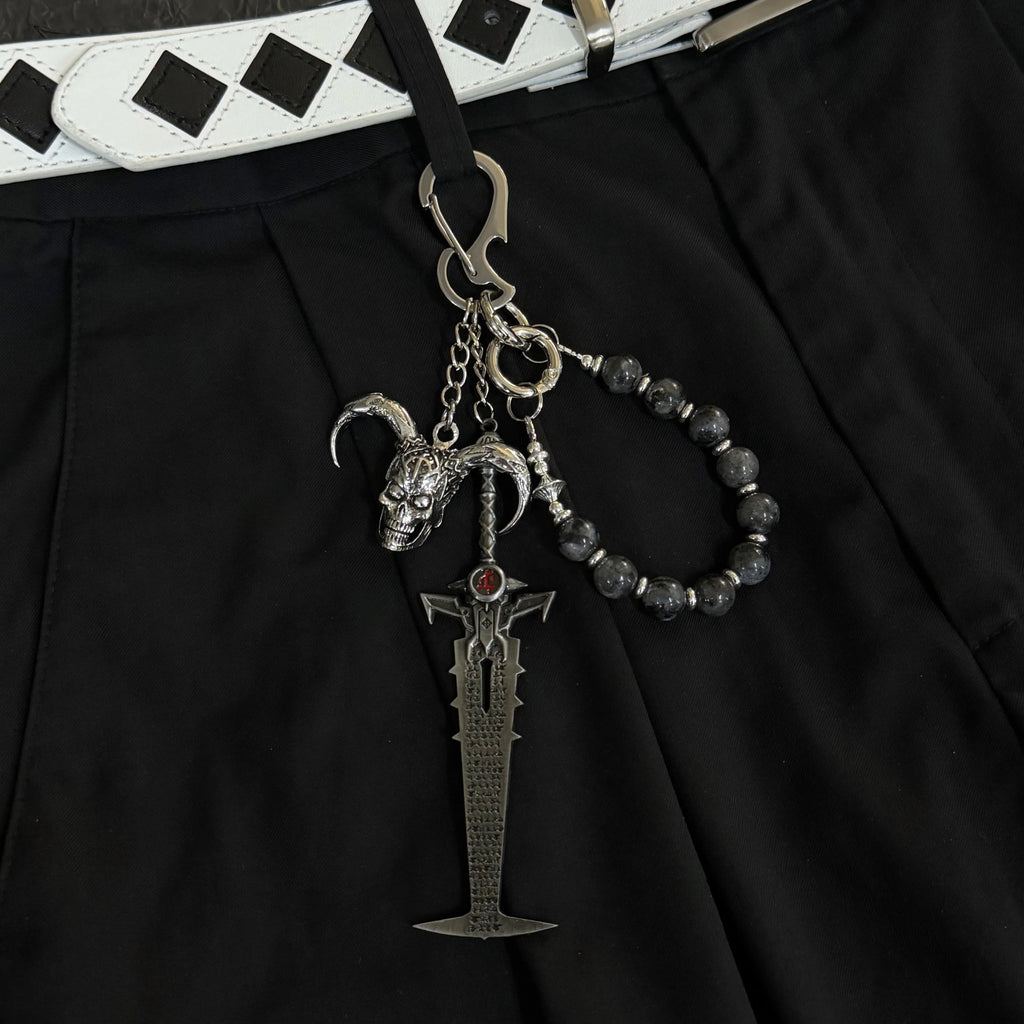 Warlock Skull Keychain