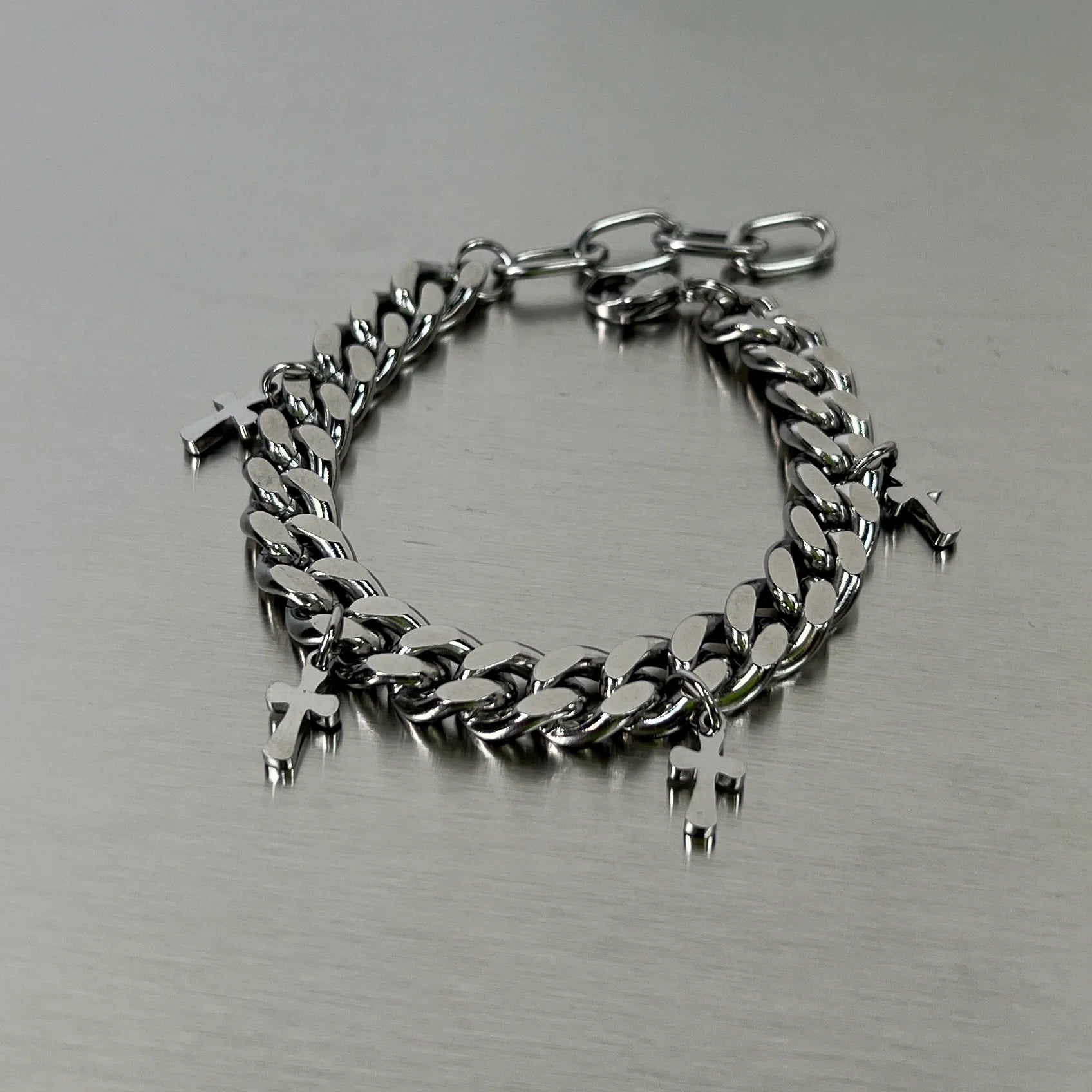 Mini Cross Cuban Chain Bracelet