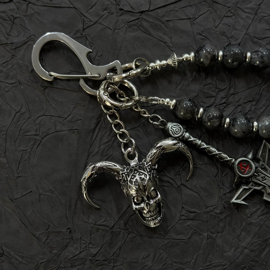 Warlock Skull Keychain