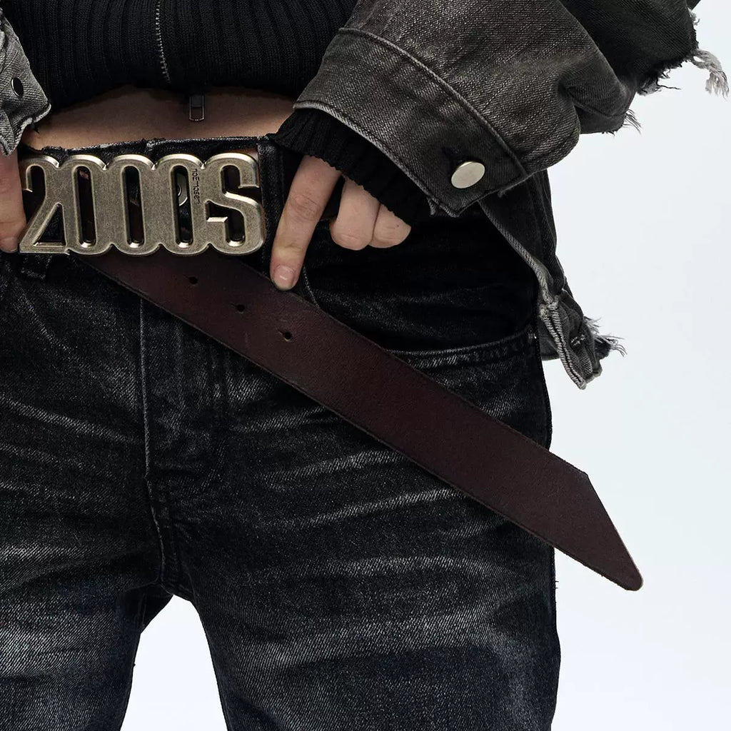 2000s Logo Leather Belt