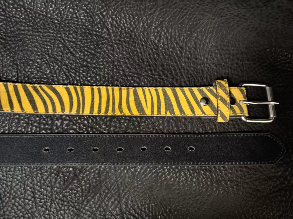 Hazard Stripe Belt (Cowhide)