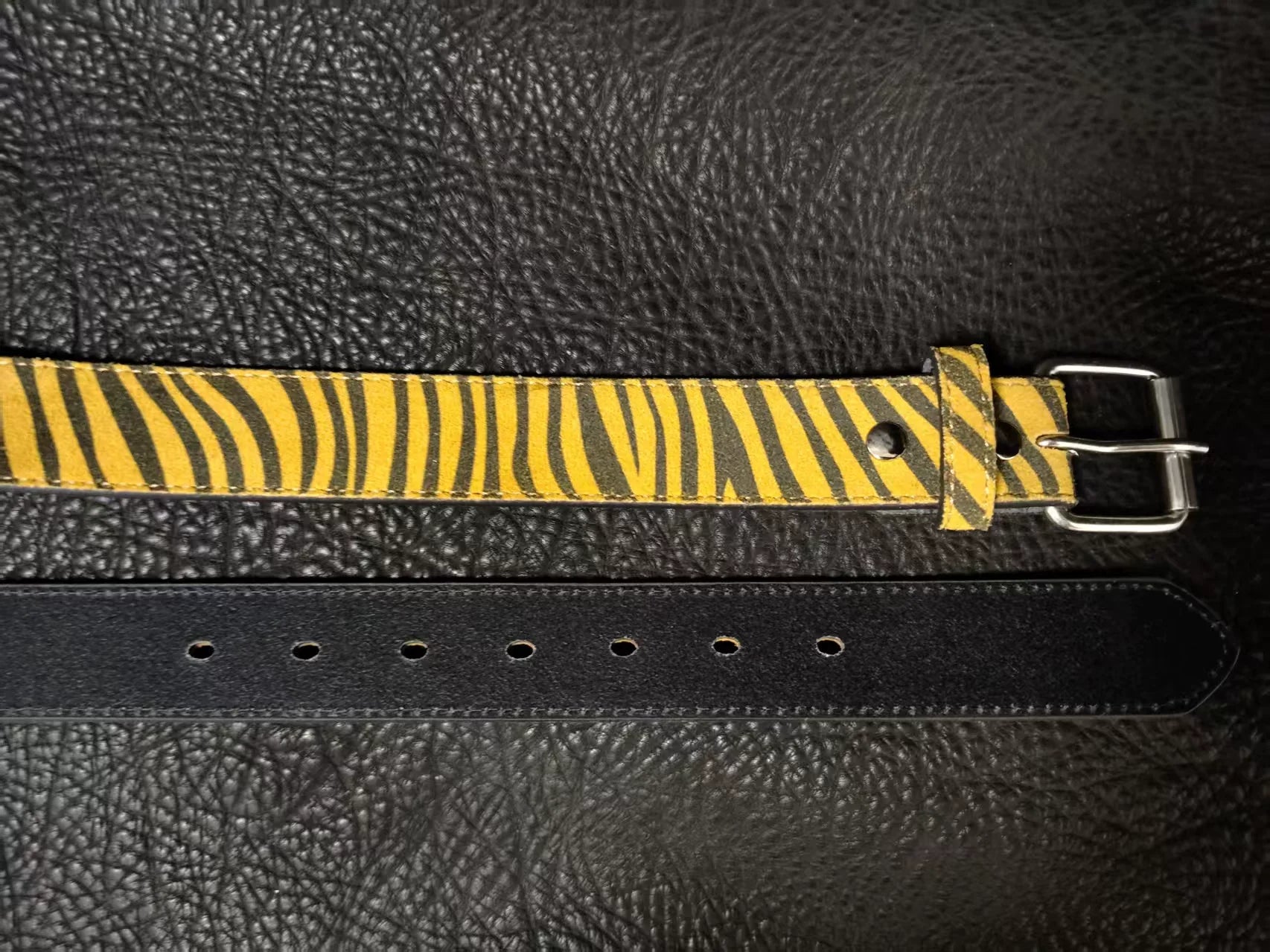 Hazard Stripe Belt (Cowhide)