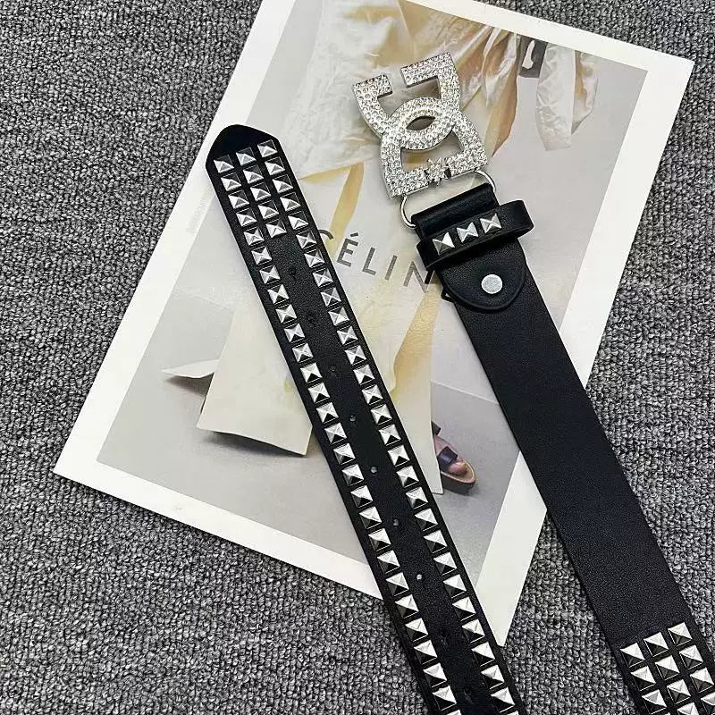 "DC" Rhinestone Belt