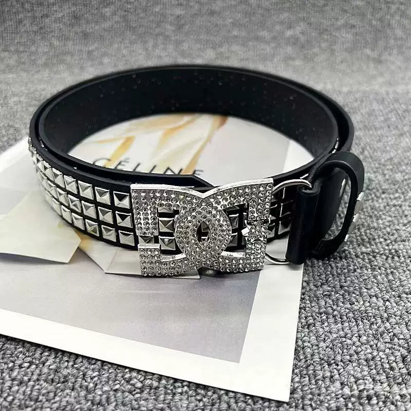 "DC" Rhinestone Belt