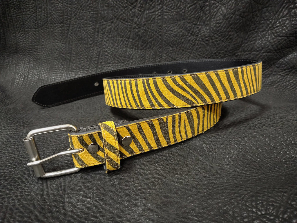 Hazard Stripe Belt (Cowhide)
