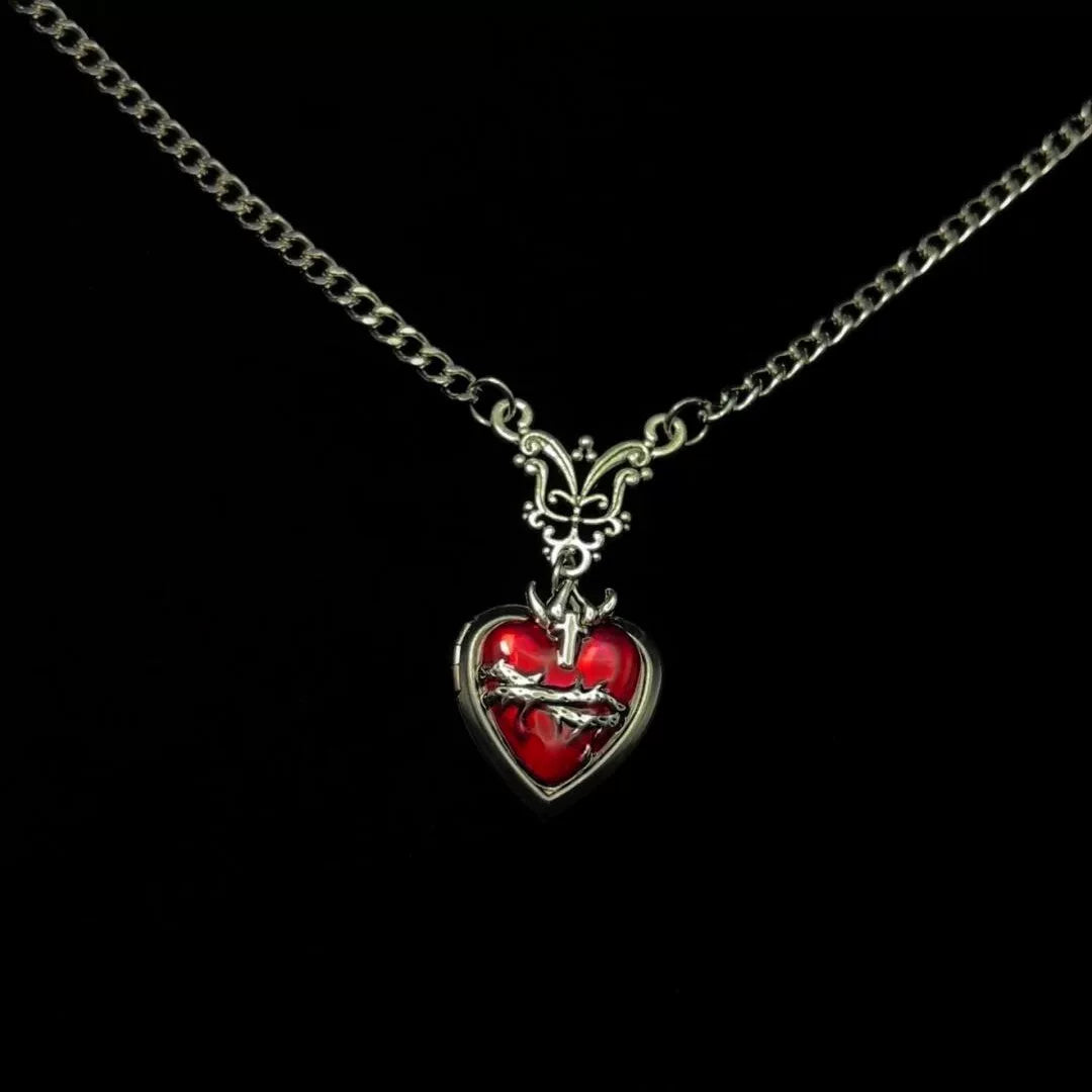 Thorn Heart Locket Necklace