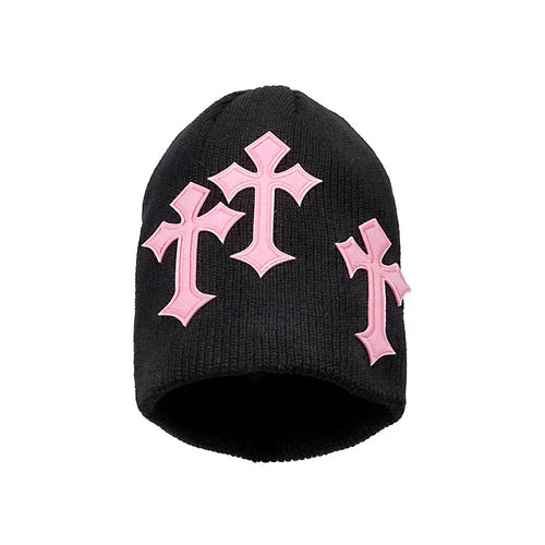 Cross Patch Knitted Beanie