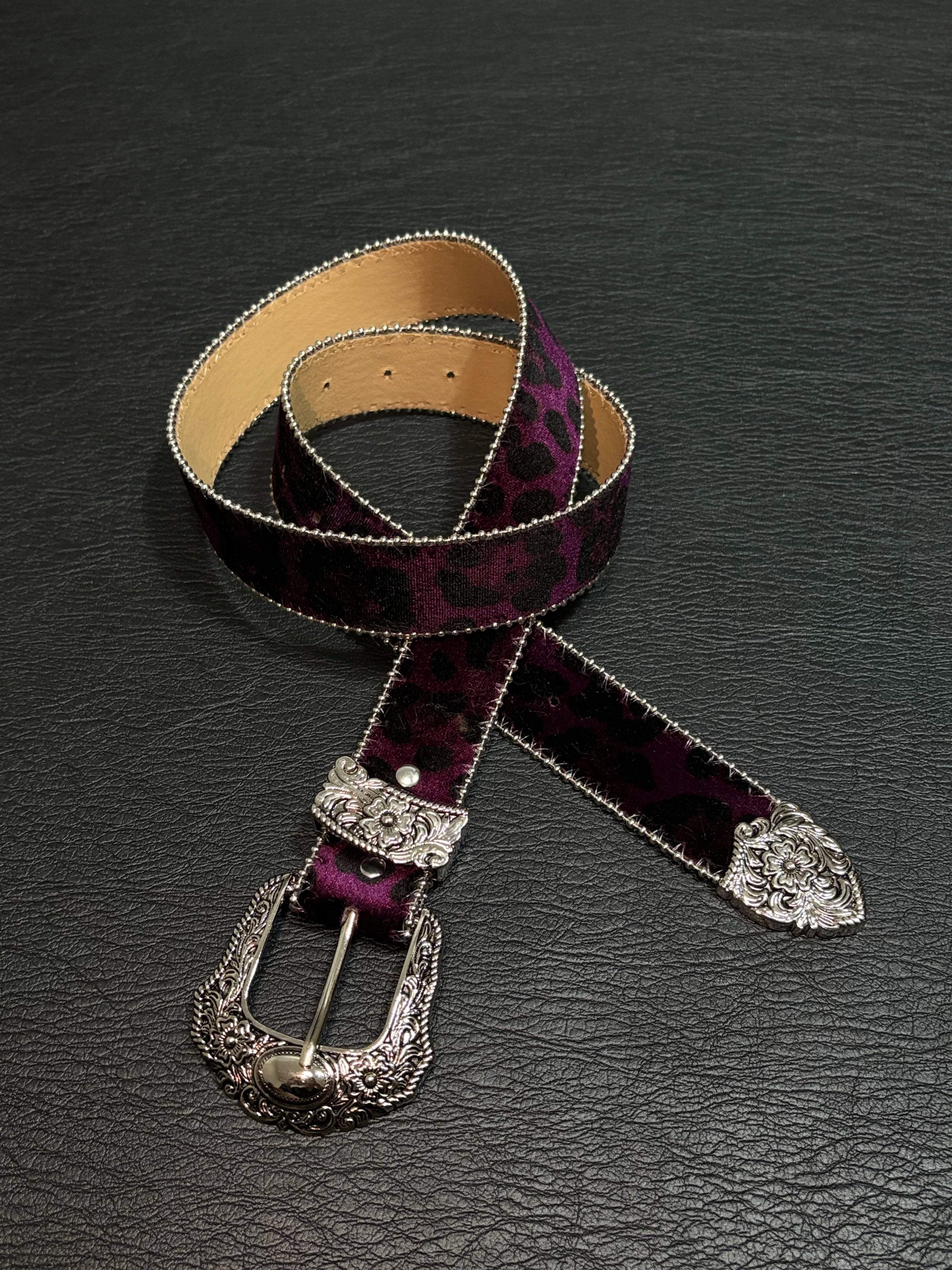 Velvet Luxe Leopard Belt