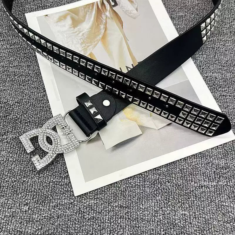 "DC" Rhinestone Belt