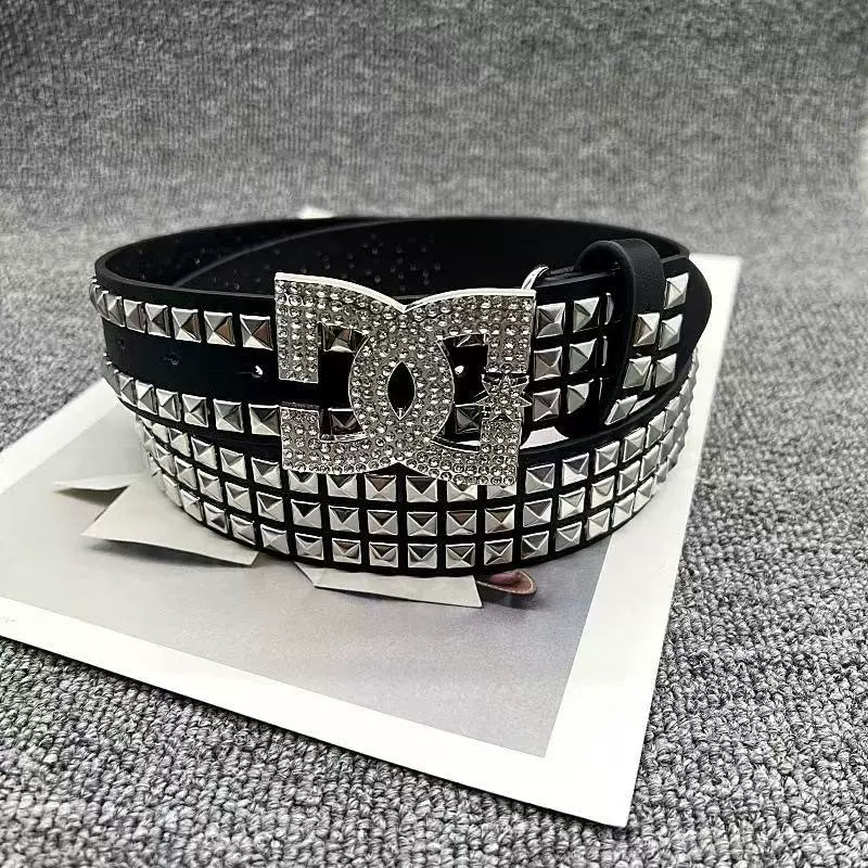 "DC" Rhinestone Belt