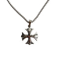 Gothic Engraved Cross Necklace