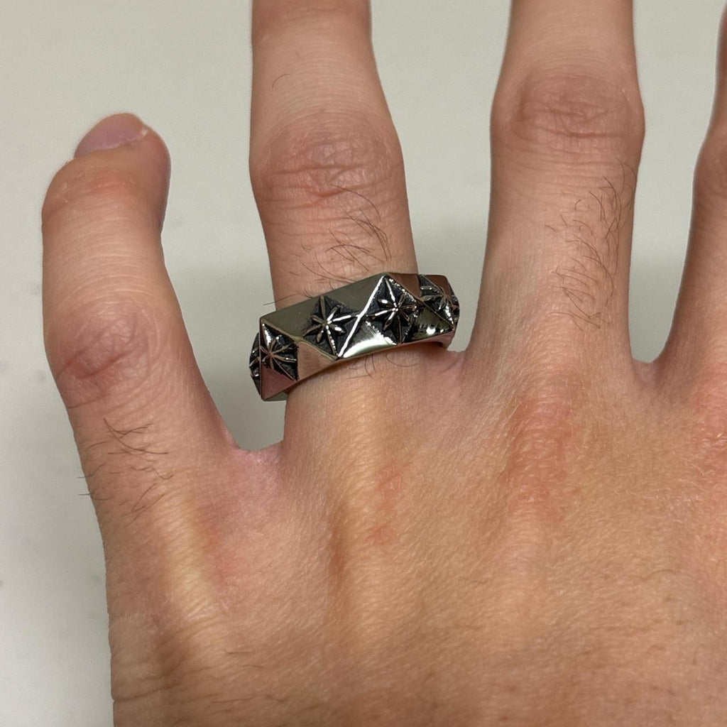0576 - Star Geometric Steel Ring