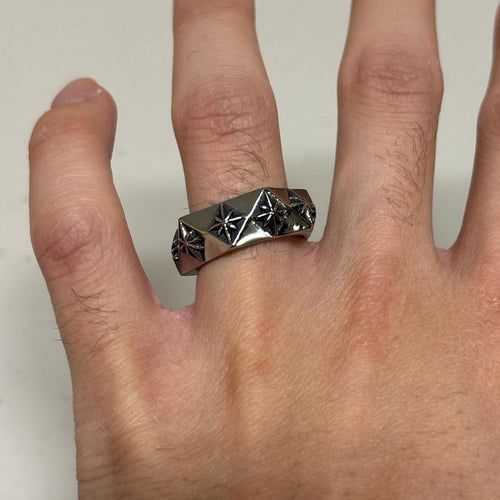 0576 - Star Geometric Steel Ring
