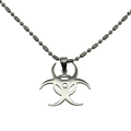 0255 - Silver Biohazard Necklace