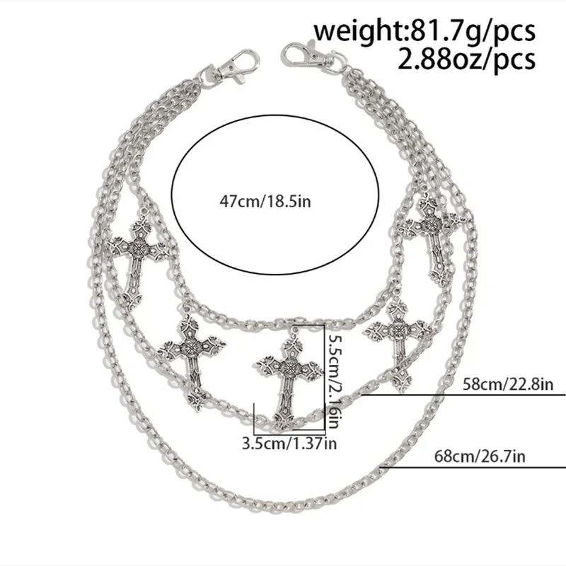 Gothic Cross Wallet Chain