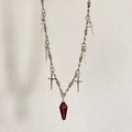 Vampire Coffin Cross Barbed Chain