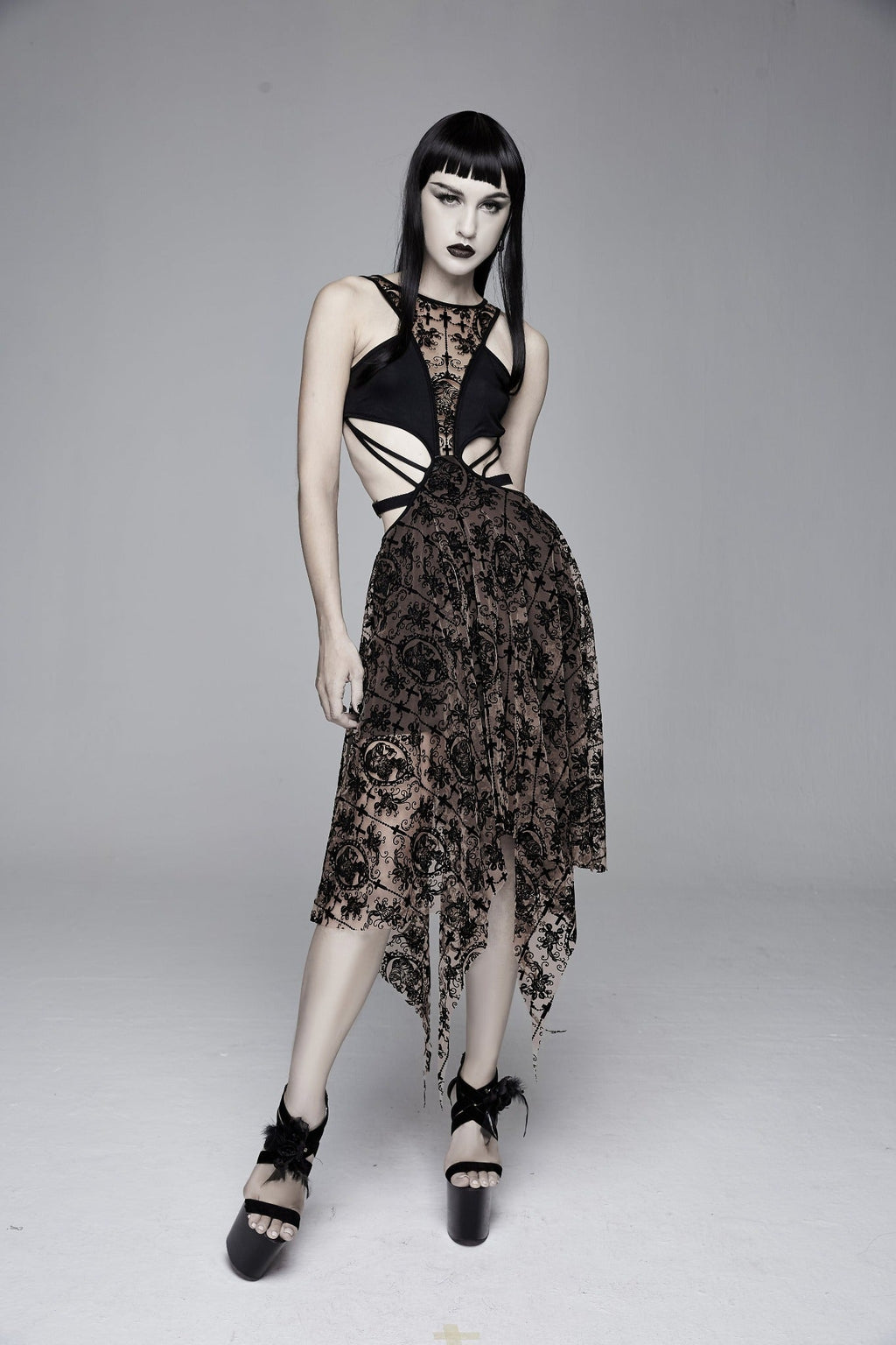 Lace Cameo Butterfly Dress