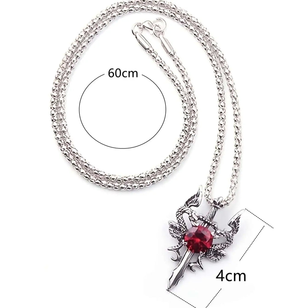 Dragon Sword Stone Necklace