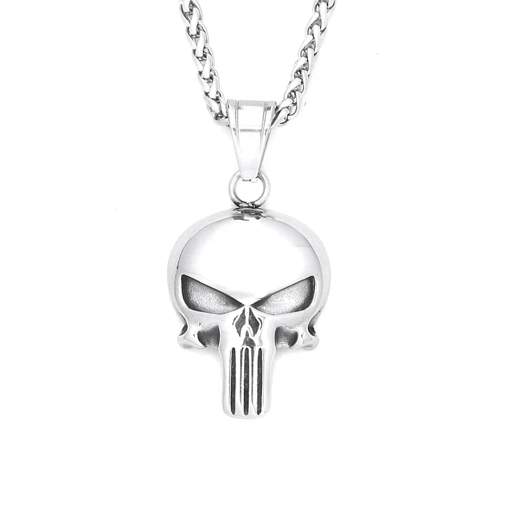 Punisher Skull Steel Necklace
