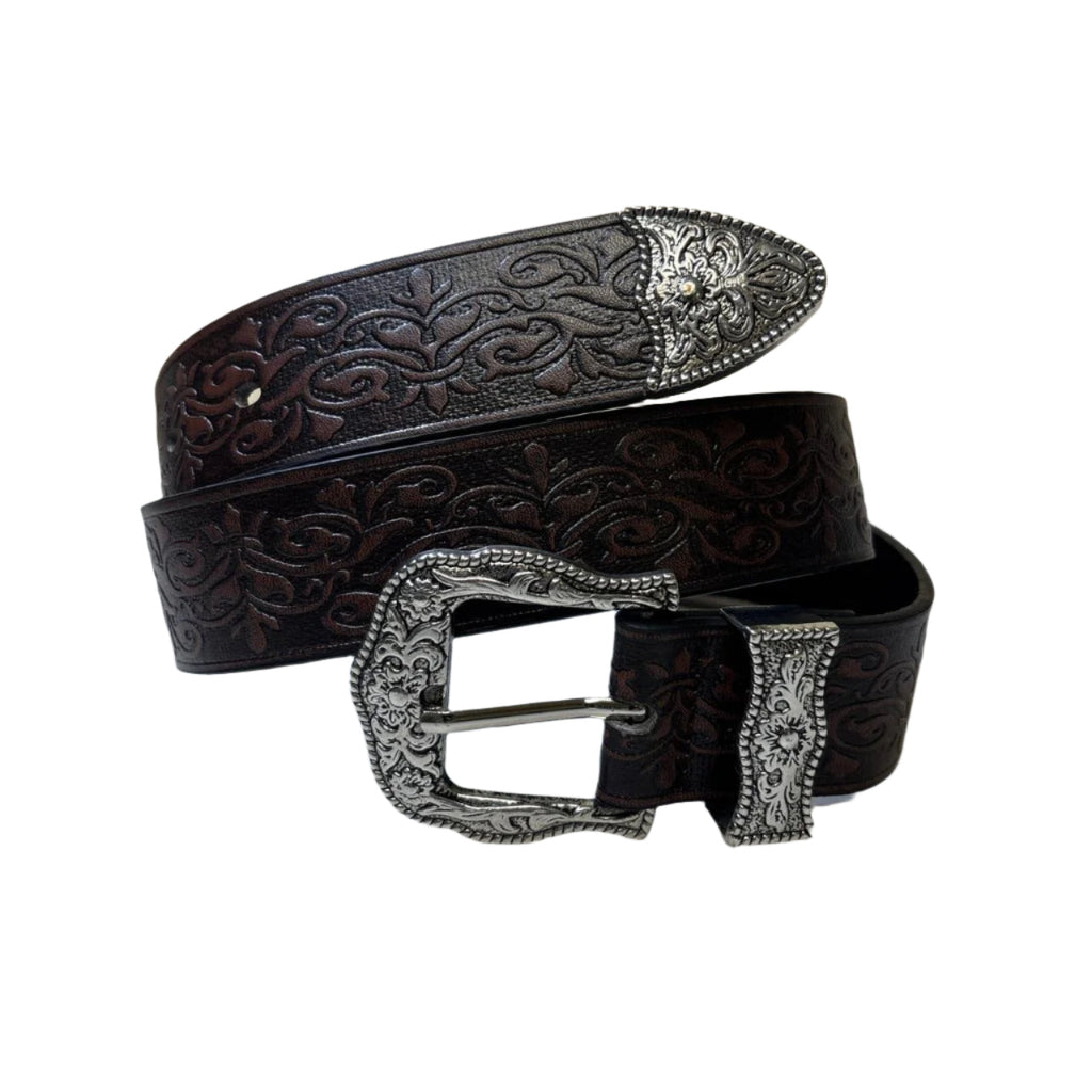 0661 - Western Gothic Floral Buckle Belt