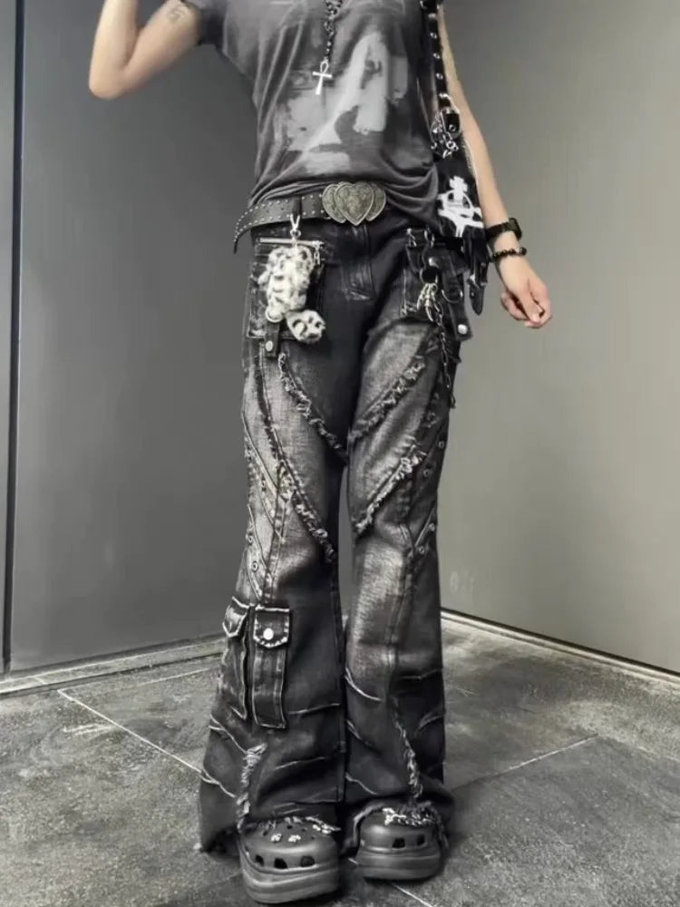 Ashen Utility Gothic Flare Jeans