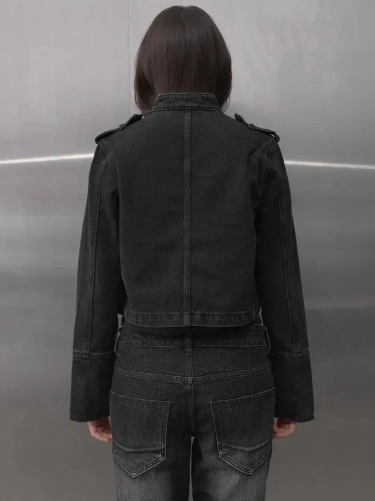 Midnight Regiment Cropped Jacket