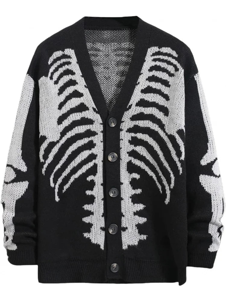 Bone Rib Gothic Knit Cardigan