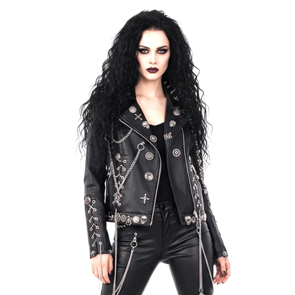 Raven Relic Gothic Leather Jacket