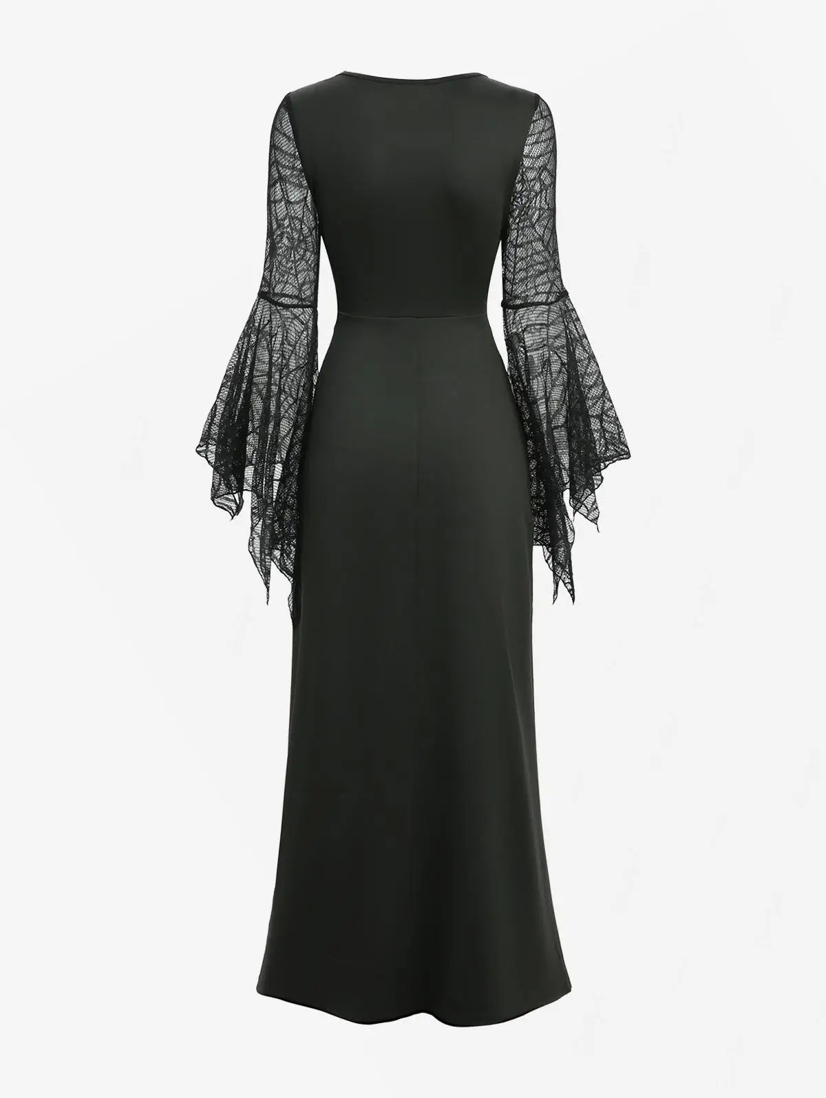 Crimson Veil Gothic Maxi Dress
