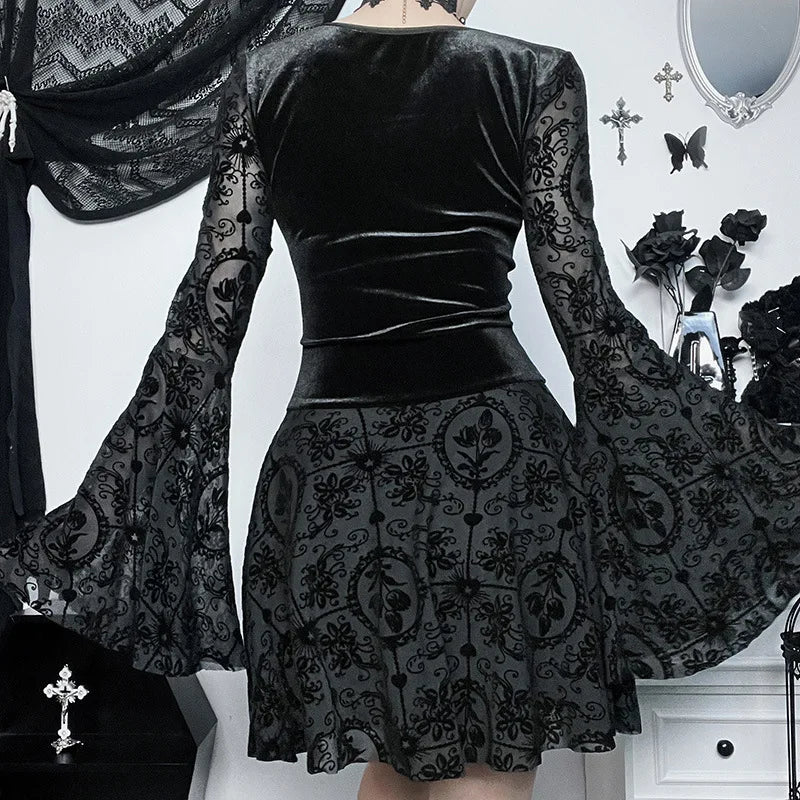 Nocturne Lace Corset Gothic Dress