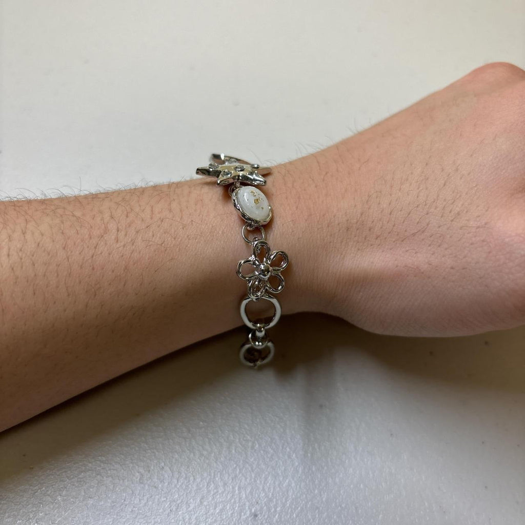 0681 - Y2K Charms Silver Bracelet