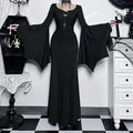 Shadow Batwing Gothic Maxi Dress
