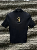 Golden Keyhole Gothic Knit Top
