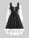 Noir Doll Lace-Up Gothic Dress