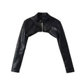 Obsidian Cropped Gothic Shrug Jacket