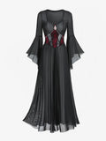 Crimson Web Gothic Maxi Dress