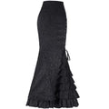 Raven Brocade Gothic Maxi Skirt