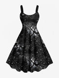 Moonlit Bat Forest Gothic Dress