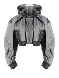 Women's Hooded Bomber Gray